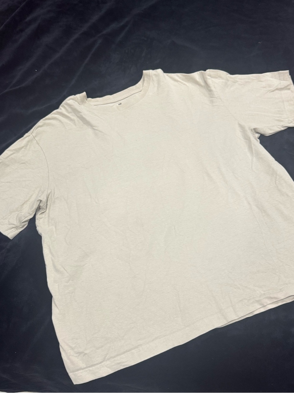 Classic H&M Crew Neck Men's T-Shirt in Light Beige